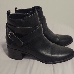 Anne Klein Black Ankle Boots